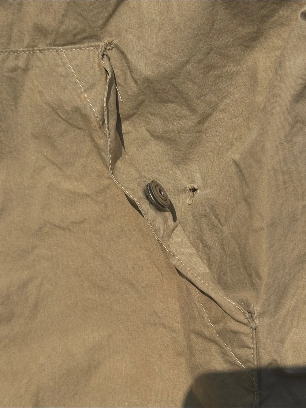 Polo by Ralph Lauren Beige Lightweight Shirt Jacket with Red Pony